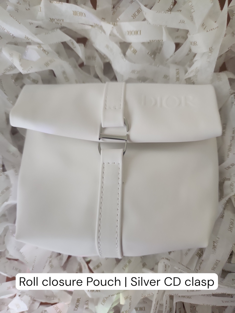 Dior White Roll-Top with Silver CD
